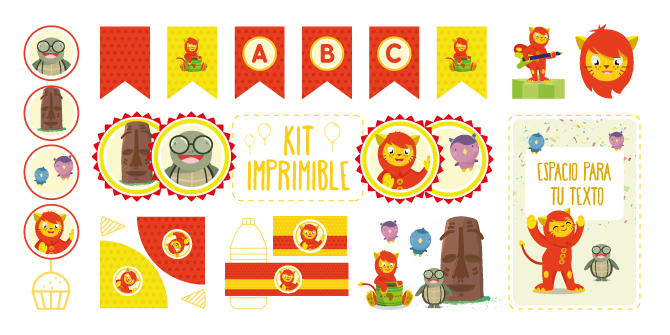 Contenidos del Kit imprimible de Nene León